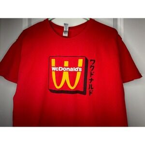 McDonald's WcDonald's T-Shirt Anime Authentic Crew Member Shirt Mens Large